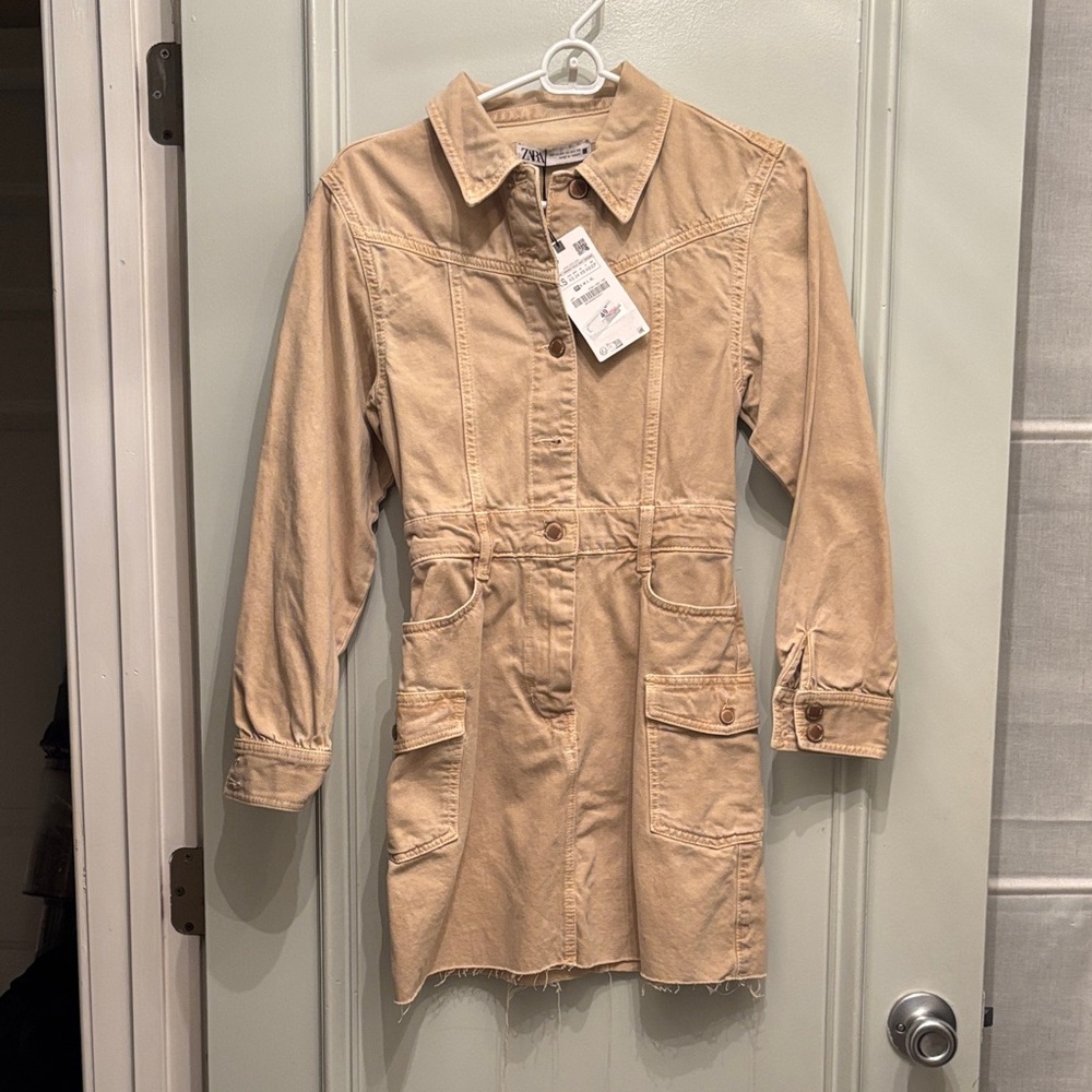 Zara Beige Utility Jacket